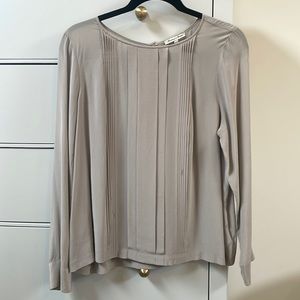 Madewell Broadway & Broome grey silk top size L
